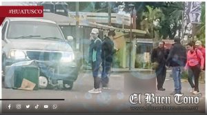 Motociclista resulta lesionado tras choque con camioneta en Huatusco