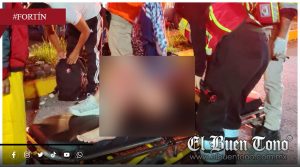 Pareja lesionada al derrapar por tope en el bulevar Córdoba-Fortín