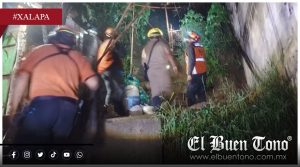 Deslave por lluvias obliga a evacuar familias en la colonia Dolores Hidalgo de Xalapa