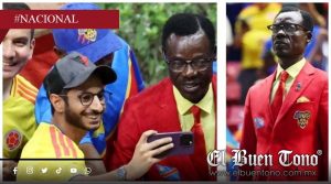 Aficionado de Congo roba reflectores en el partido ante Colombia en Guadalajara