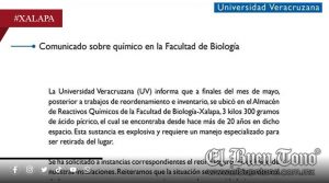Hallan 3.3 kilos de ácido pícrico, material 3xplosivo, en Facultad de Biología de la UV