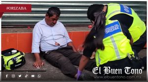 Hombre herido en el pie moviliza a cuerpos de emergencia en Orizaba