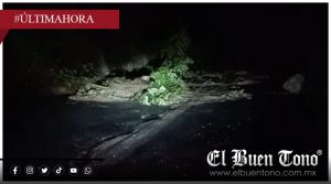 Cerrado el paso en la barranca de Sabana Larga, Acayolta, por desgajamiento del cerro