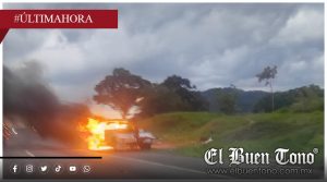 Se incendia vehículo en Rancho Trejo