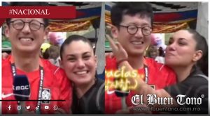 En plena cobertura del Mundial 2026, aficionada roba beso a reportero asiático en Guadalajara