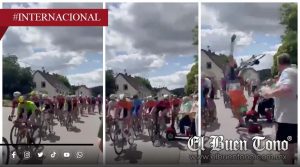 Adulta mayor provoca accidente en plena etapa final de competencia ciclista en Europa