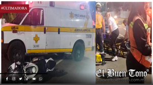 Dos motociclistas resultan lesionados tras choque en Fortín