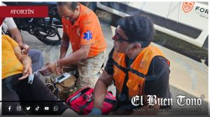 Pareja lesionada en accidente de motocicleta
