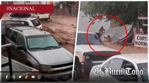 Rescatan a mujer arrastrada por la corriente durante inundación en Nogales