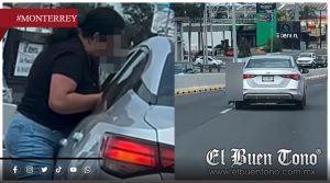 VIDEO|@rrastra a mujer para huir tras choque en Monterrey