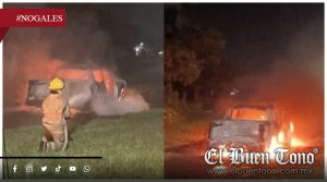 Se incendia camioneta durante la madrugada en Nogales