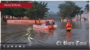 Intensas lluvias inundan Culiacán; rescatan a 14 personas