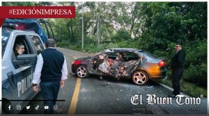 Terranova choca contra automóvil; casi termina volcado