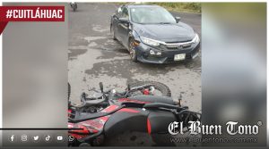 Motociclista lesionado al ser arrollado por vehículo Honda