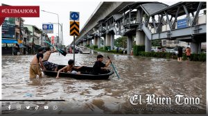 BANGKOK DECLARA ESTADO DE DESASTRE TRAS CASI 48 HORAS DE LLUVIAS TORRENCIALES