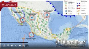 Prevén lluvias intensas y bajas temperaturas en Veracruz durante el 16 de septiembre