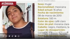 Continúa la búsqueda de adolescente desaparecida