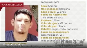 Buscan Ricardo Barrera, ¿lo has visto?