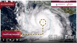 HURACÁN “POLO” SE MANTIENE COMO CATEGORÍA 5; ALERTAN POR LLUVIAS INTENSAS EN EL PACÍFICO