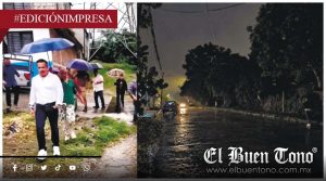 Manuel Alonso brinca charcos, vecinos esperan; sus tenis blancos, colonias a oscuras