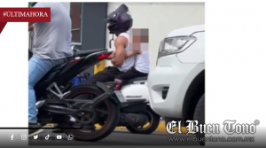 Sin Elementos de Tránsito y con adulto irresponsable: menor viaja sin casco en bulevar de la Av. 11