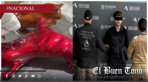 Decomisan más de 8 kilos de cocaína ocultos en artesanías en el AICM