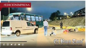 Choque en Barrio Nuevo; motociclista lesionado 