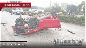 Borracho al volante; vuelca en bulevar Tratados de Córdoba