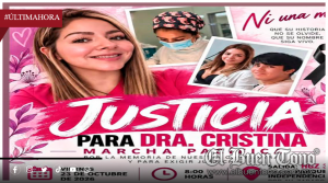 EXIGIRÁN JUSTICIA POR FEMINICIDIO DE LA DOCTORA CRISTINA RAMOS; CONVOCAN A MARCHA EN COATZACOALCOS