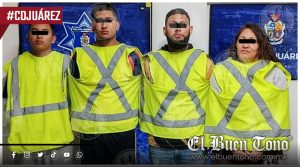 Detienen a 4 por colocar manta con @men@zas y usar siglas del CO en Ciudad Juárez