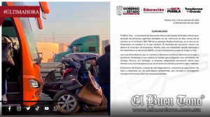 UNA DOCENTE LESIONADA TRAS ACCIDENTE DE AUTOBÚS EN LA CARRETERA PUEBLA-ACATZINGO