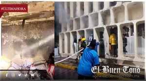INCENDIO EN FARMACIA DEL IMSS EN VERACRUZ MOVILIZA A CUERPOS DE EMERGENCIA
