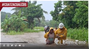 Plan Marina mantiene auxilio en Coatzacoalcos por inundaciones; continúan evacuaciones