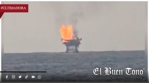 SE INCENDIA PLATAFORMA ABKATUN-H DE PEMEX EN LA SONDA DE CAMPECHE; ALISTAN BUZOS PARA CERRAR VÁLVULAS