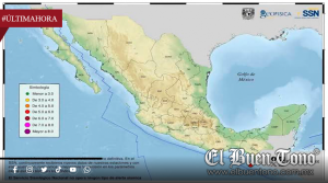 REGISTRAN SISMO DE MAGNITUD 5.1 AL SUROESTE DE CIUDAD HIDALGO, CHIAPAS