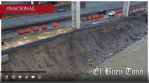 Deslave tras intensas lluvias deja 100 metros de afectación en Monterrey