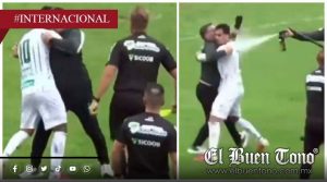 Policía militar rocía gas pimienta a jugadores durante partido de futbol en Brasil