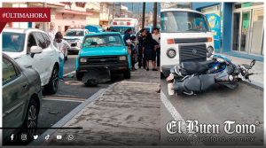 CHOQUE MÚLTIPLE EN ORIZABA INVOLUCRA A CINCO VEHÍCULOS Y DOS MOTOCICLETAS