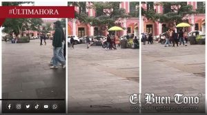 Captan pelea entre jóvenes a unos pasos del Palacio Municipal de Córdoba