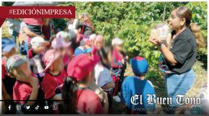 Niños aprenden sobre cultivos; con apoyo de la presidenta de Amatlán