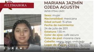 Buscan a María Jazmín Ojeda Guzmán